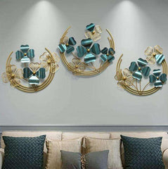 Yuliana Set of 3 Frames Metal Wall Art - All India Decor