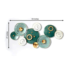 Abstract Turquoise Metal Wall Art - All India Decor
