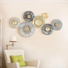 Subtle Floral Metal Wall Art - All India Decor