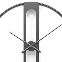 Black Metal Minimalist Metal Wall Clock - All India Decor