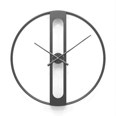 Black Metal Minimalist Metal Wall Clock - All India Decor