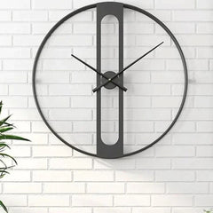 Black Metal Minimalist Metal Wall Clock - All India Decor