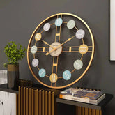 Color Palette Round Metal Wall Clock - All India Decor