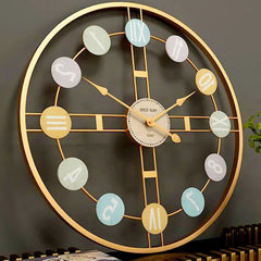 Color Palette Round Metal Wall Clock - All India Decor