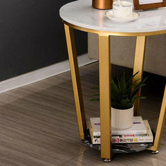 Premium Golden Tapered Coffee Table - All India Decor