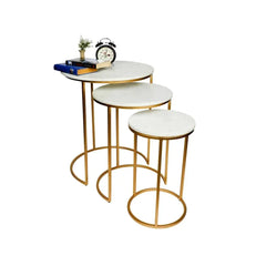 Trio Golden Coffee Tables (set of 3) - All India Decor