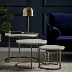 Trio Golden Coffee Tables (set of 3) - All India Decor