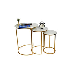Trio Golden Coffee Tables (set of 3) - All India Decor