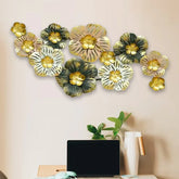 Pearl Gold Floral Metal Wall Art - All India Decor