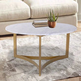 Coffee Table In Golden Powder Colour - All India Decor