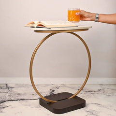 The Golden Halo Classic Metal Side Table - All India Decor