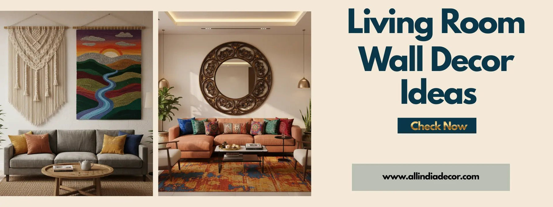 Wall Decor Ideas for Living Room in Indian Homes - All India Decor
