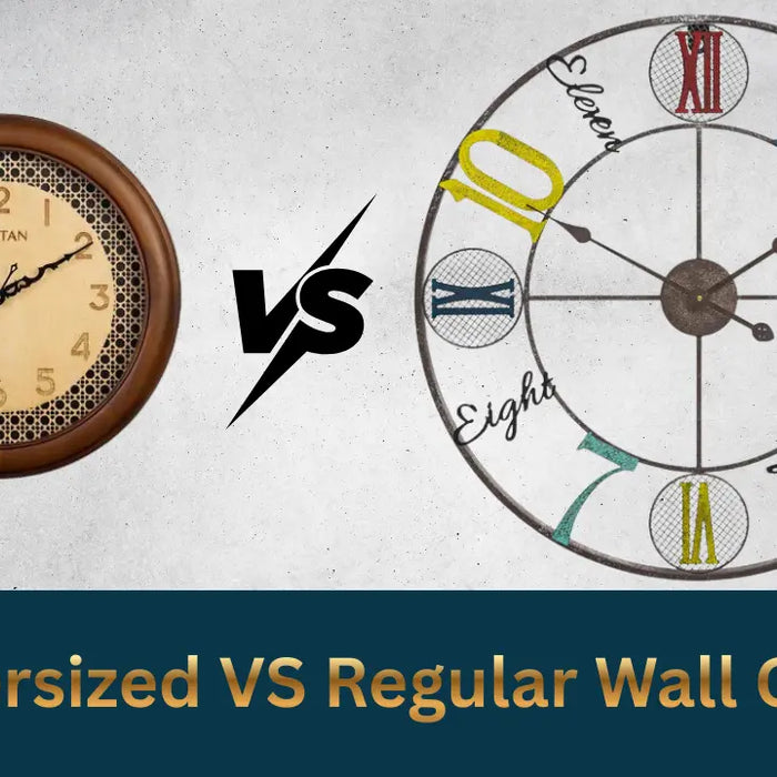Comparison between oversized and regular wall clock