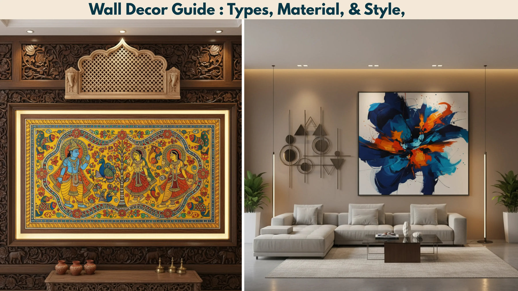 What is Wall Decor: The Definitive Guide to Types, Materials, and Styles - All India Decor