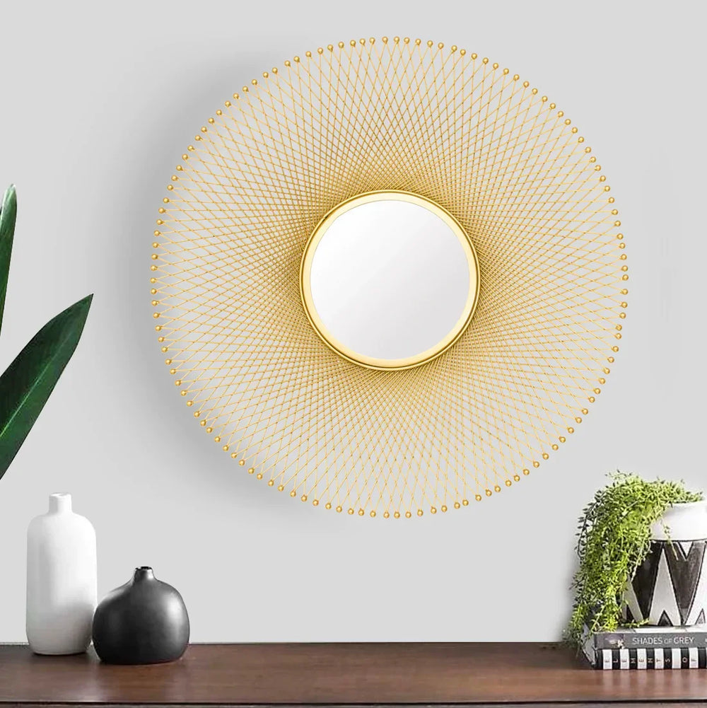Lattice Round Mirror - All India Decor
