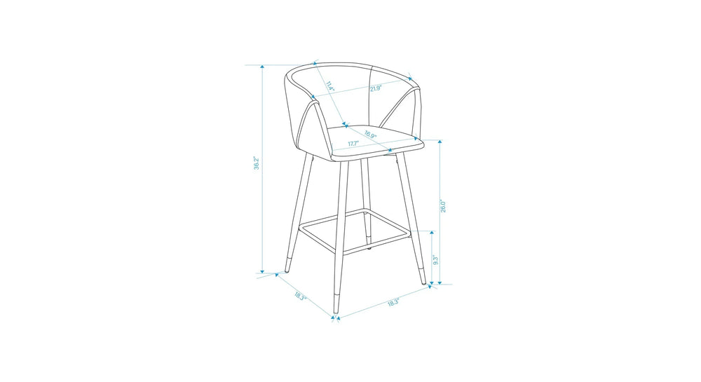 Pink Color Clea Counter Stool - All India Decor