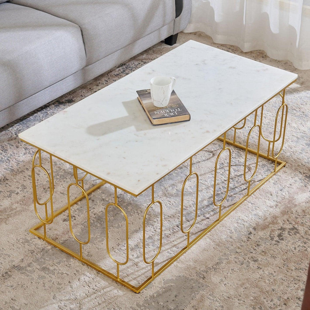 Marble Top Coffee Table - All India Decor