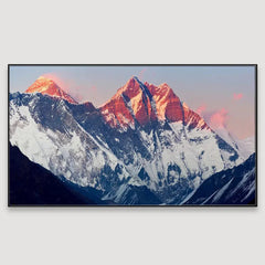 Big Panoramic Beautiful Everest And Lhotse At Sunset Canvas Painting - All India Decor