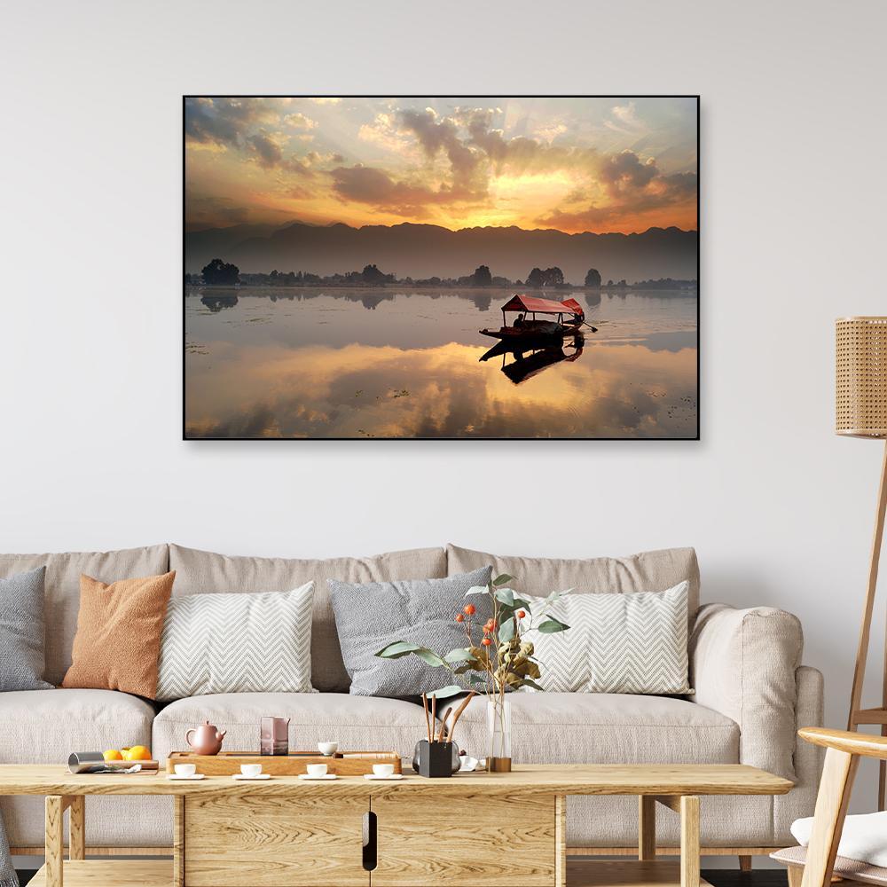 Scenic Landscapes With Mesmerizing Sunset Framed Wall Art - All India Decor