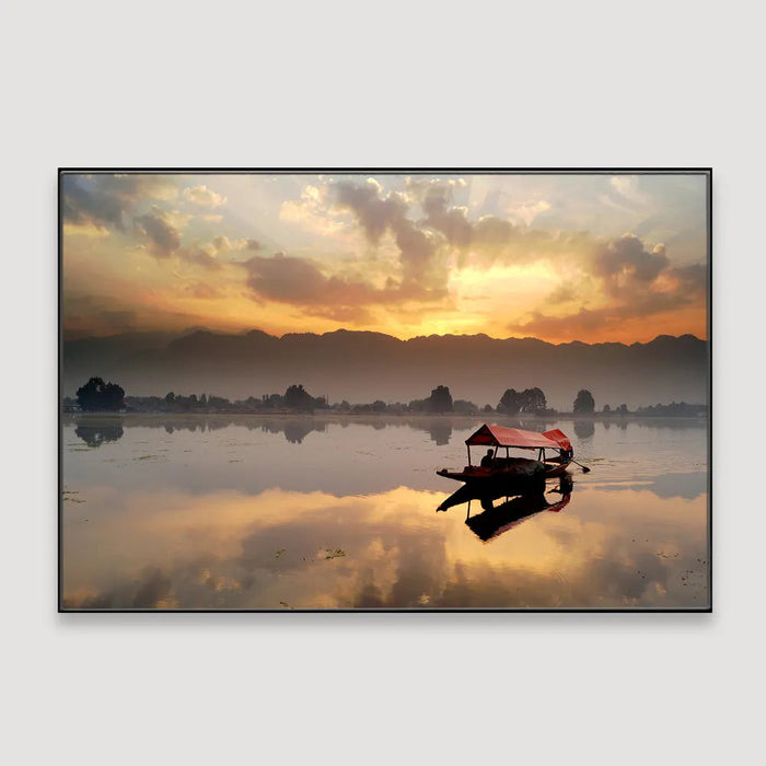 Scenic Landscapes With Mesmerizing Sunset Framed Wall Art