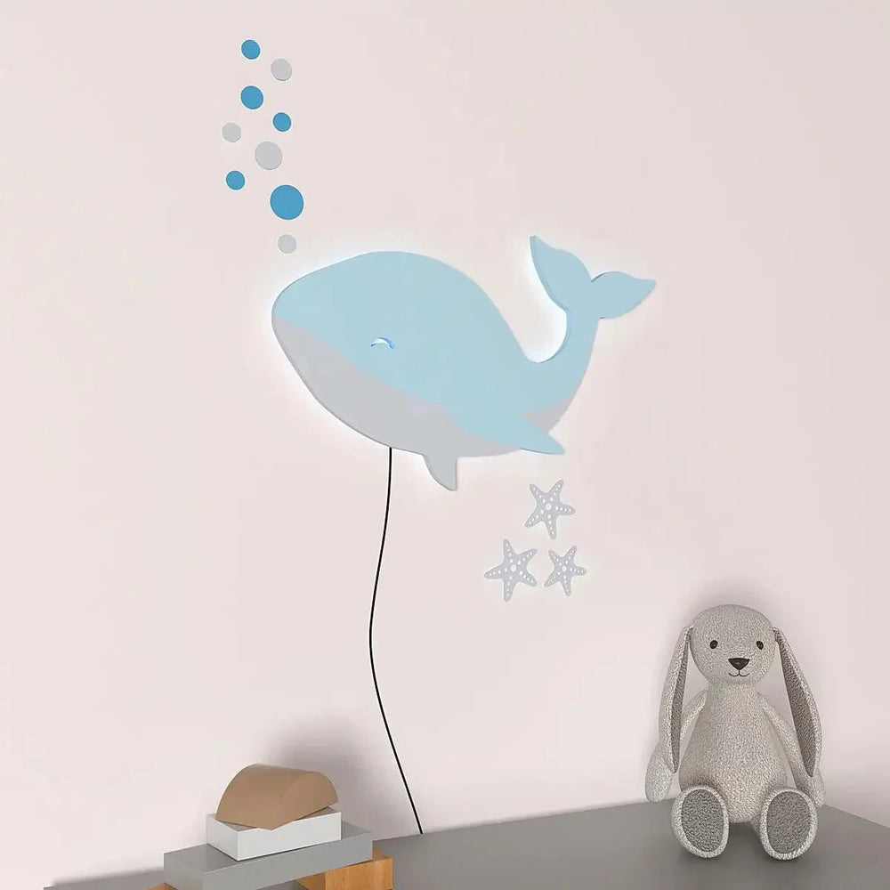 Baby Dolphin Backlit Wooden Wall Décor - All India Decor
