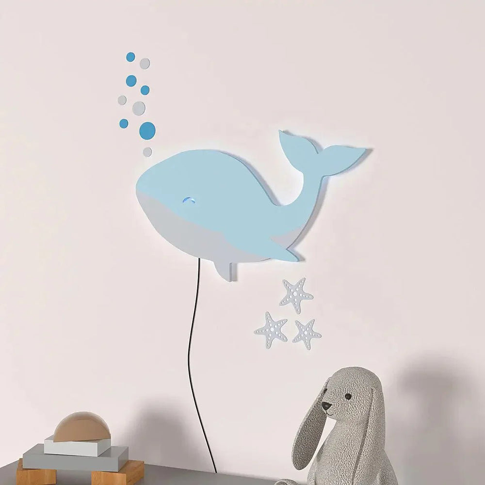 Baby Dolphin Backlit Wooden Wall Décor - All India Decor