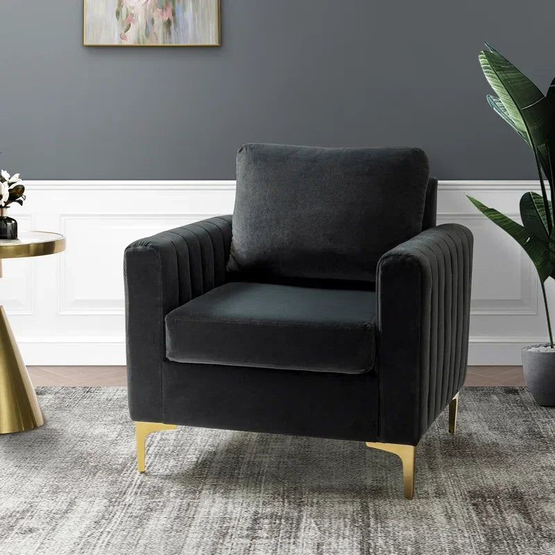 Black Rafeal Lounge Chair - All India Decor