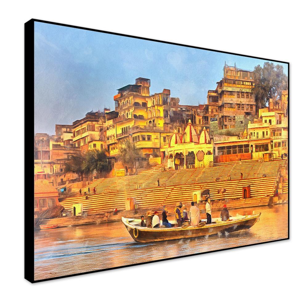 The Sacred Land Of Banaras Framed Wall Art - All India Decor