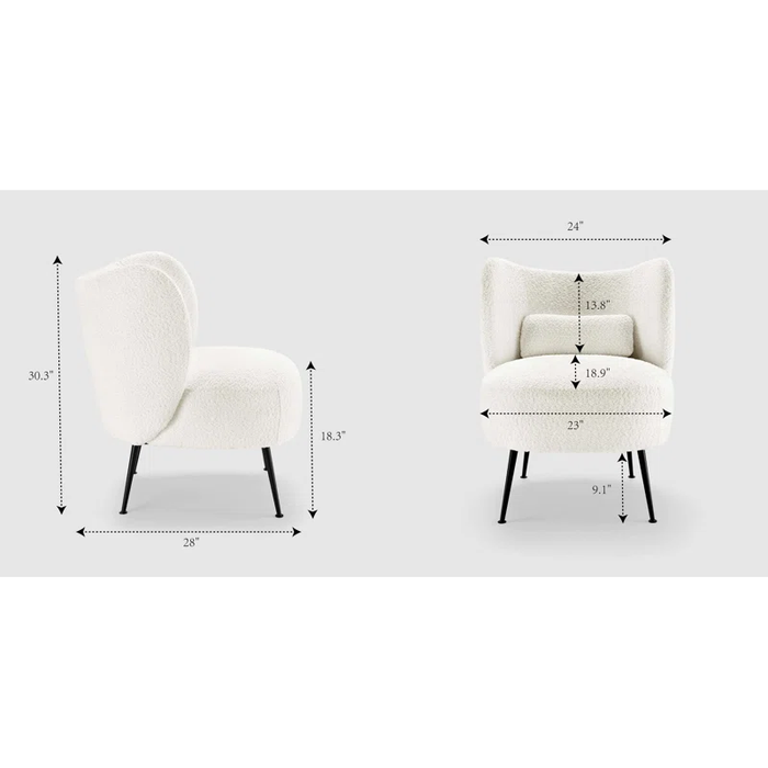 .White Collin Accent Chair