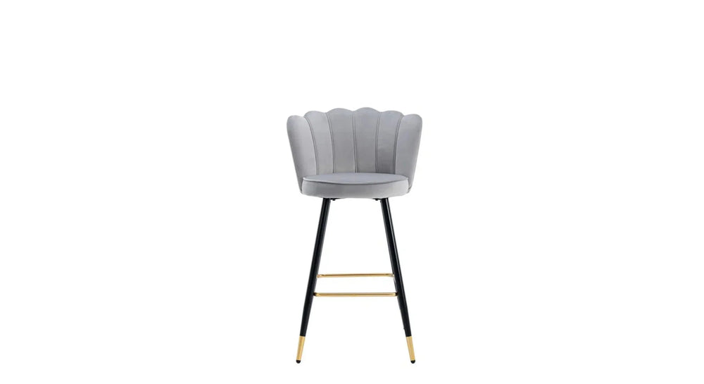 Grey Color Flower Counter Stool - All India Decor
