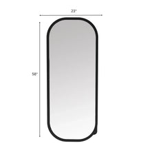Capsule Metal Floor Mirror (Black) - All India Decor