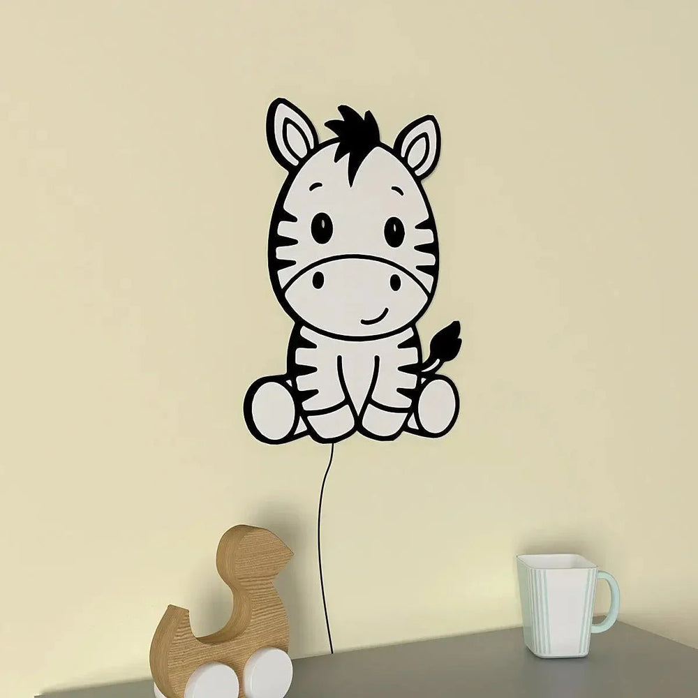 Baby Zebra Backlit Wooden Wall Décor - All India Decor