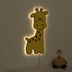 Baby Giraffe Backlit Wooden Wall Décor - All India Decor