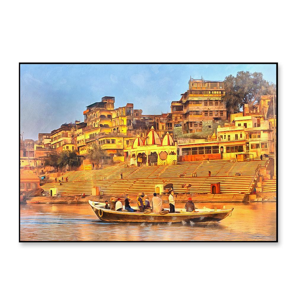 The Sacred Land Of Banaras Framed Wall Art - All India Decor