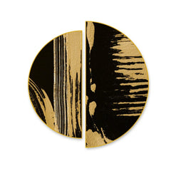 Gold Abstract Drags Semi Circle Frames Set Of 2 - All India Decor
