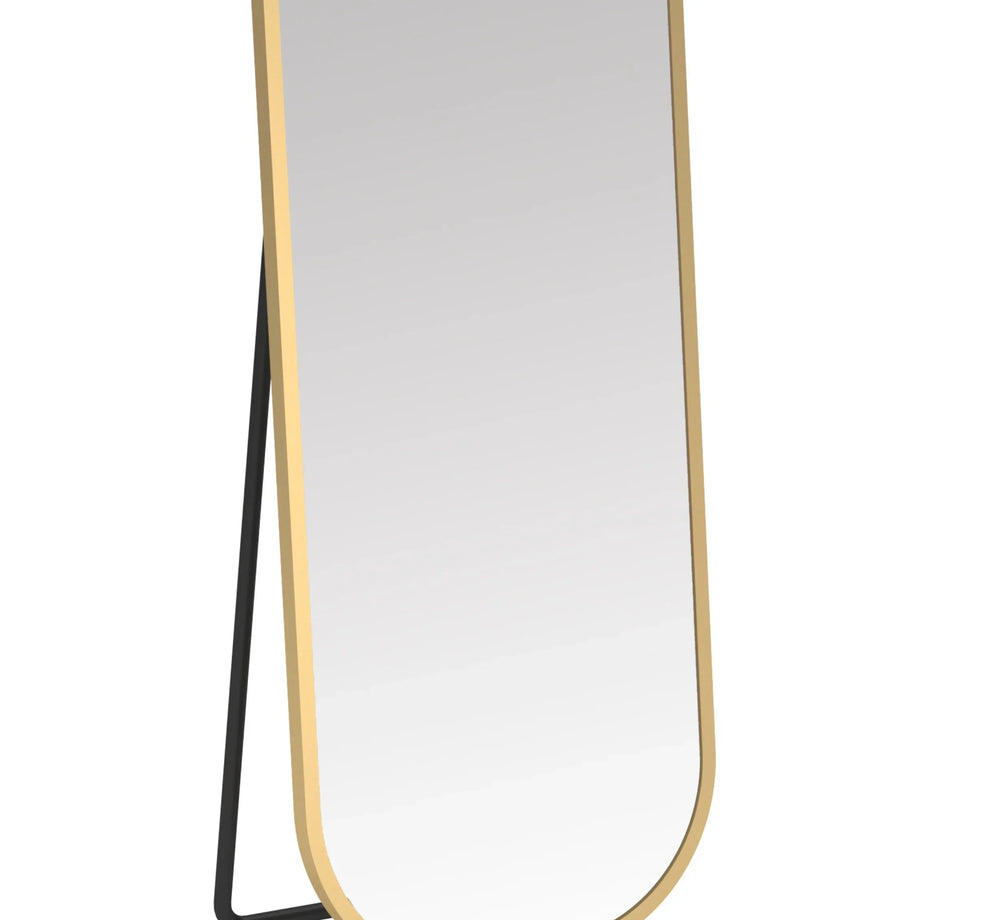 Capsule Metal Floor Mirror (Glam Gold) - All India Decor