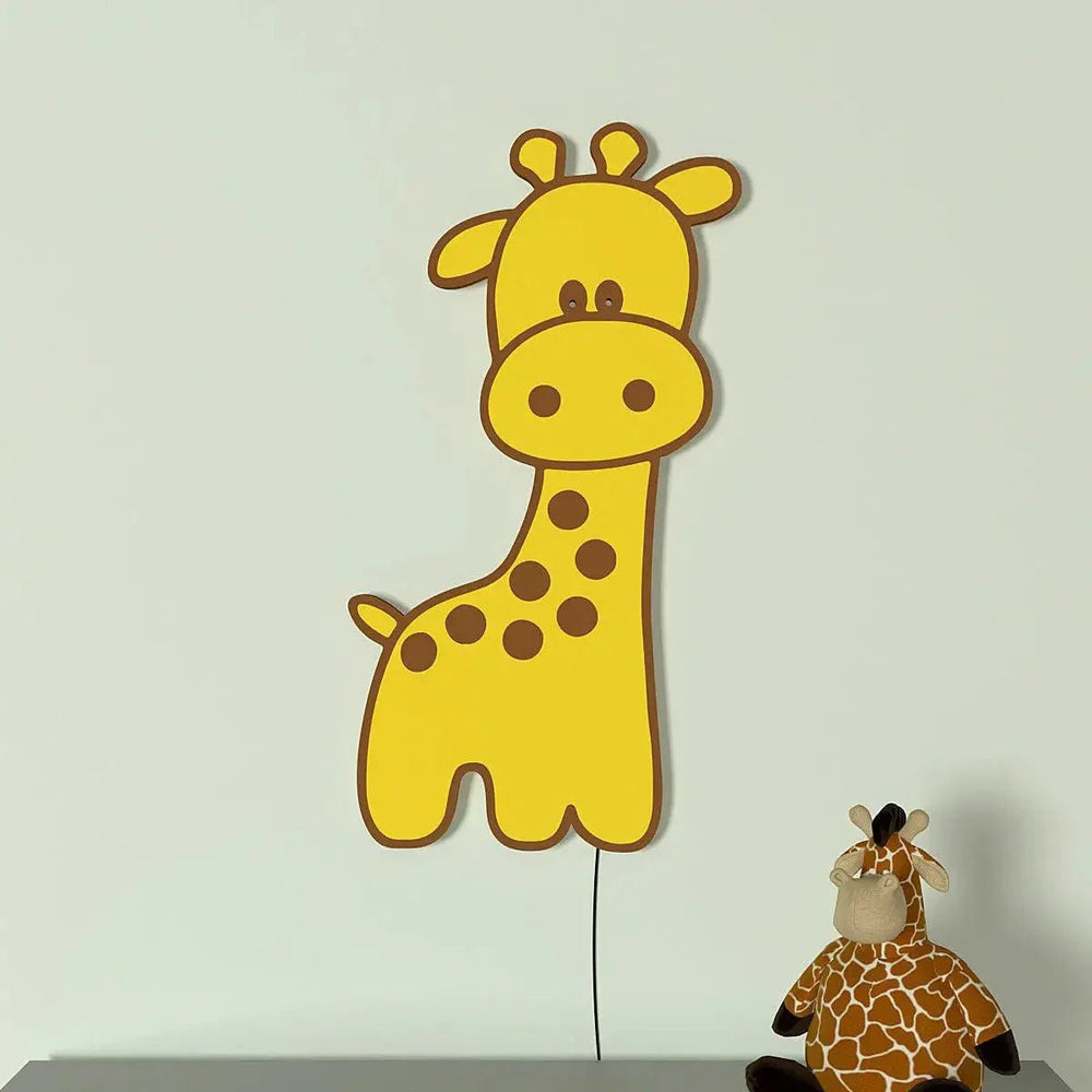Baby Giraffe Backlit Wooden Wall Décor - All India Decor