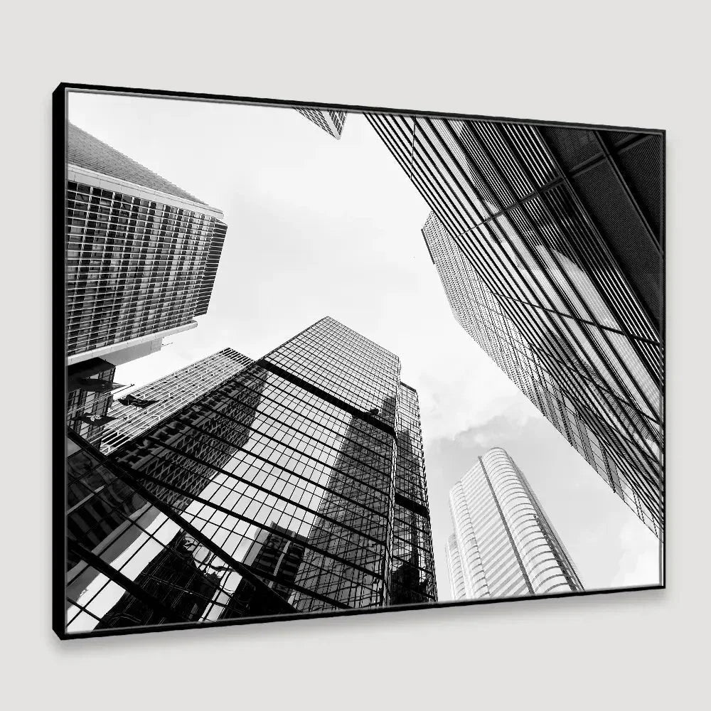 Skyscrapers Panoramic View Framed Wall Art - All India Decor