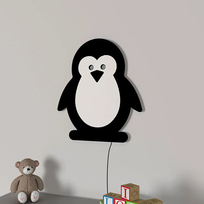 Baby Penguin Backlit Wooden Wall Décor