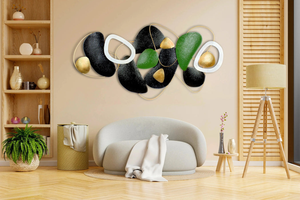 Abstract Stone-inspired Metal Wall Art