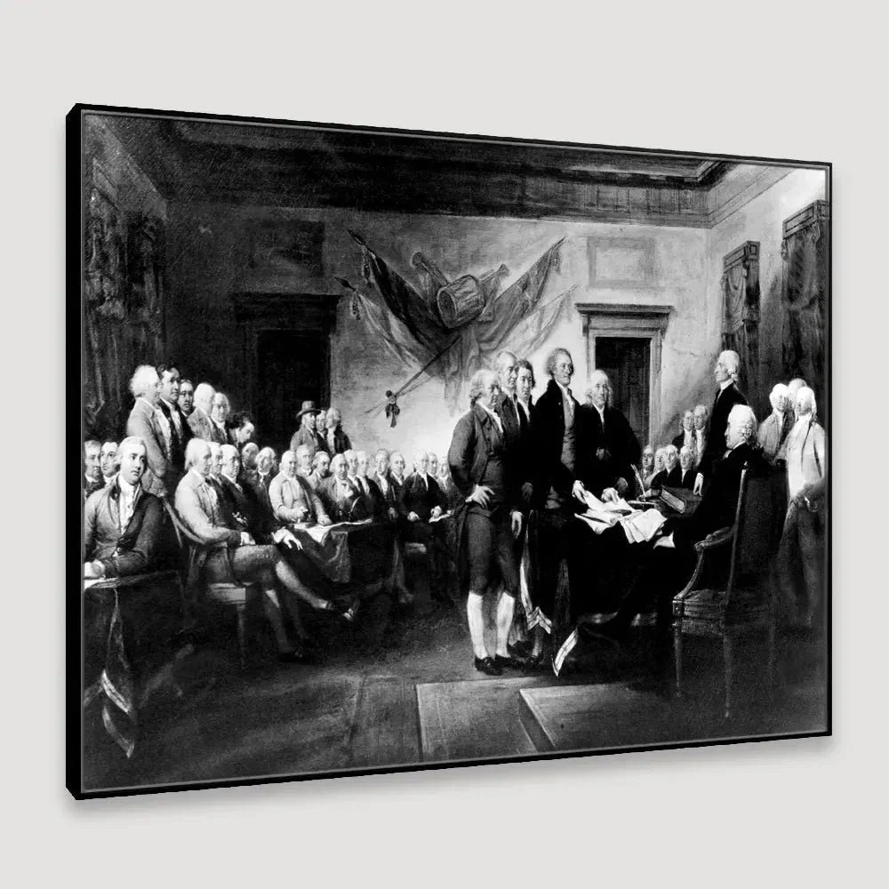 John Trumbull Freedom Declaration Framed Wall Art - All India Decor