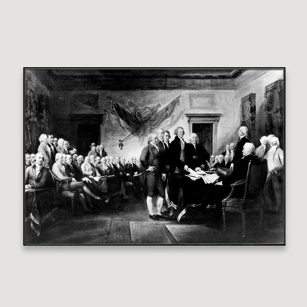 John Trumbull Freedom Declaration Framed Wall Art - All India Decor