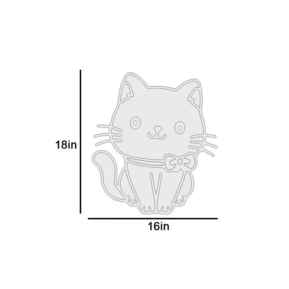 Cute Kitten Backlit Wooden Wall Décor - All India Decor
