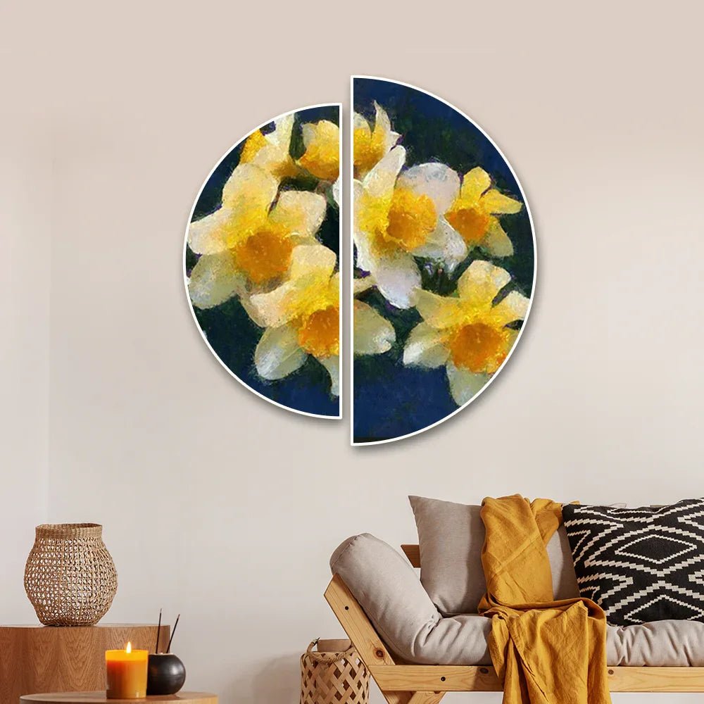 Dreamy Plumeria Art in Beautiful White Frames - All India Decor
