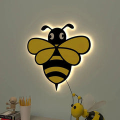 Honey Bee Backlit Wooden Wall Décor - All India Decor