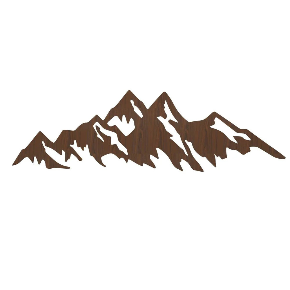 Himalayan Mountain Backlit Wall Art / Night Light, Walnut Finish - All India Decor