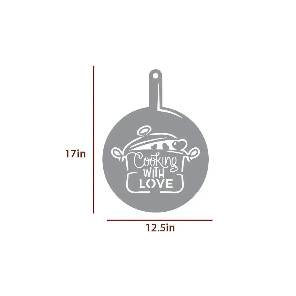 Round Love for Cooking Kitchen Backlit Wall Decor Art Piece - All India Decor