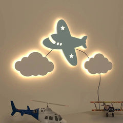 Aeroplane Kids Backlit Wooden Wall Décor - All India Decor