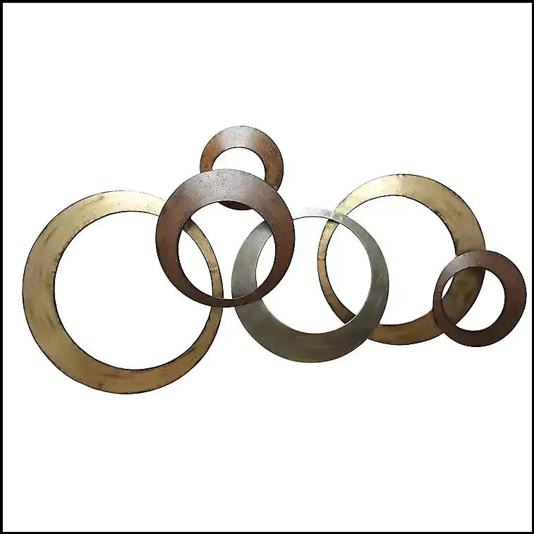 Marvellous Metallic Rings Wall Plaque - All India Decor