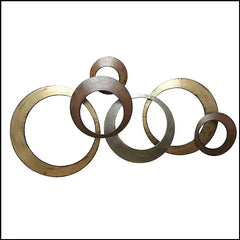 Marvellous Metallic Rings Wall Plaque - All India Decor